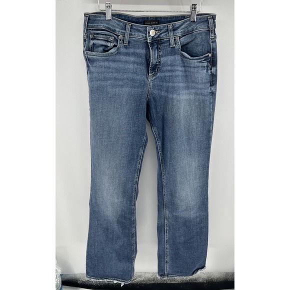 Silver Jeans Denim - Silver Jeans Co Suki Slim Boot Jeans Womens 33x31 Blue Stretch Medium Wash Denim
